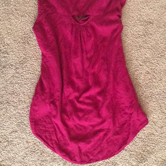 Deep pink/magenta Lucky cap-sleeve top - Picture 5 of 5